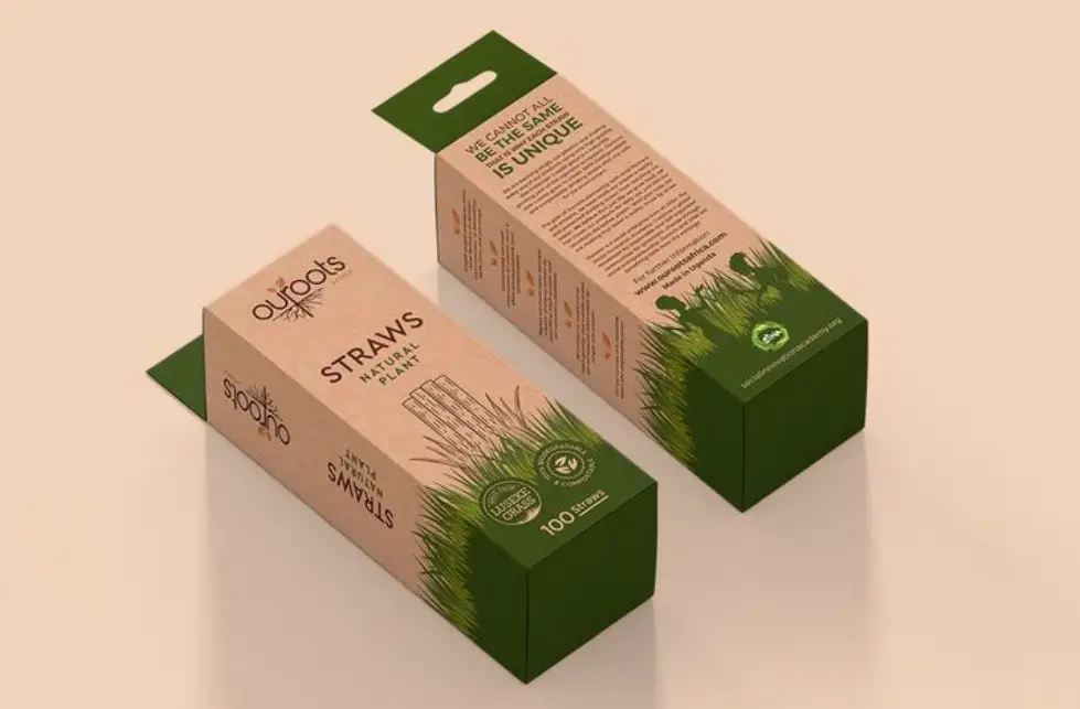 Bio Degradable Straws Packaging Box